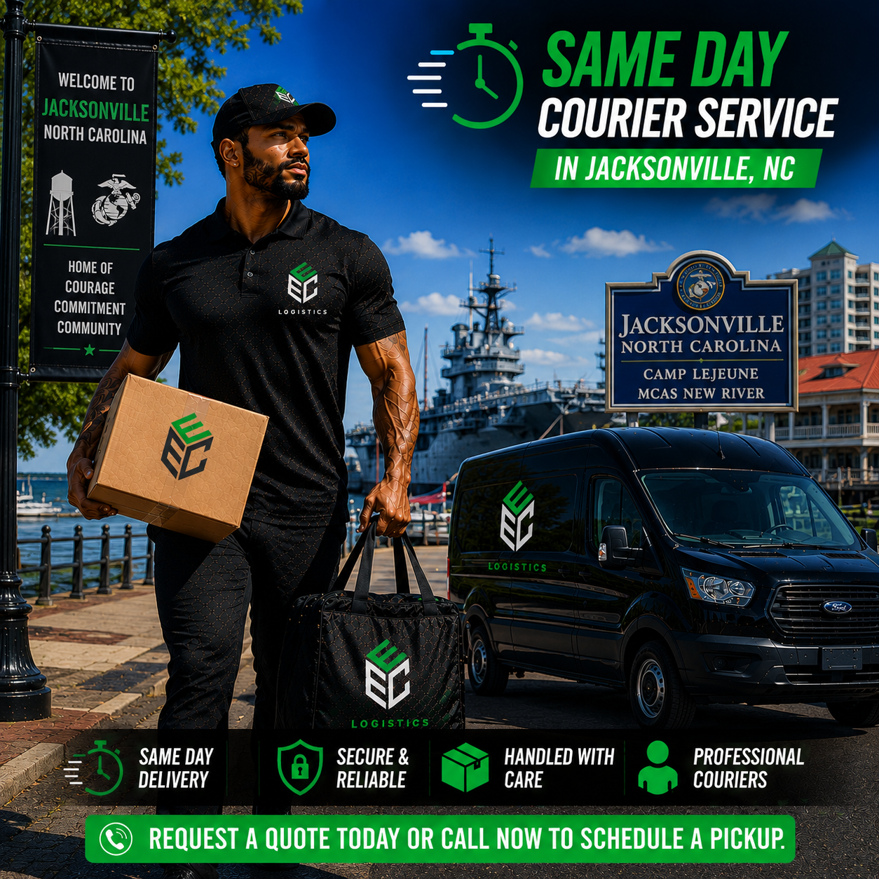Same Day Courier Service in Jacksonville, NC
